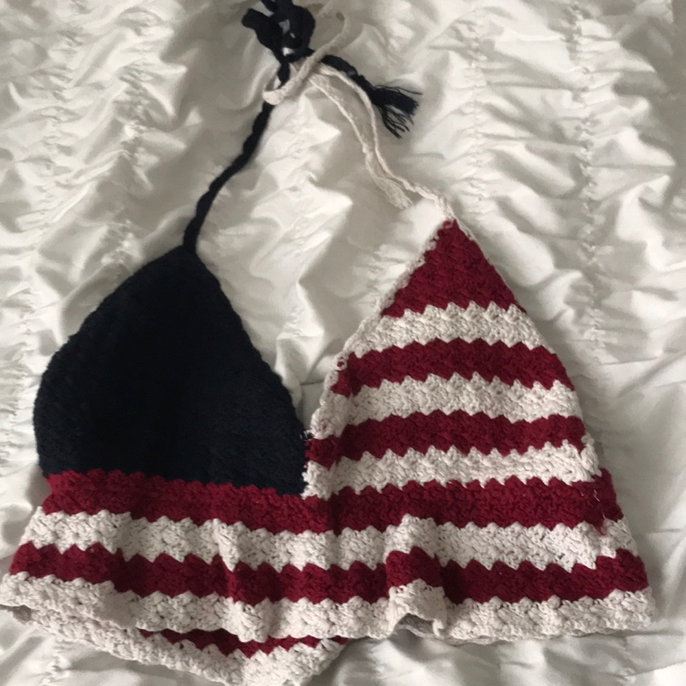American Flag Crochet Halter